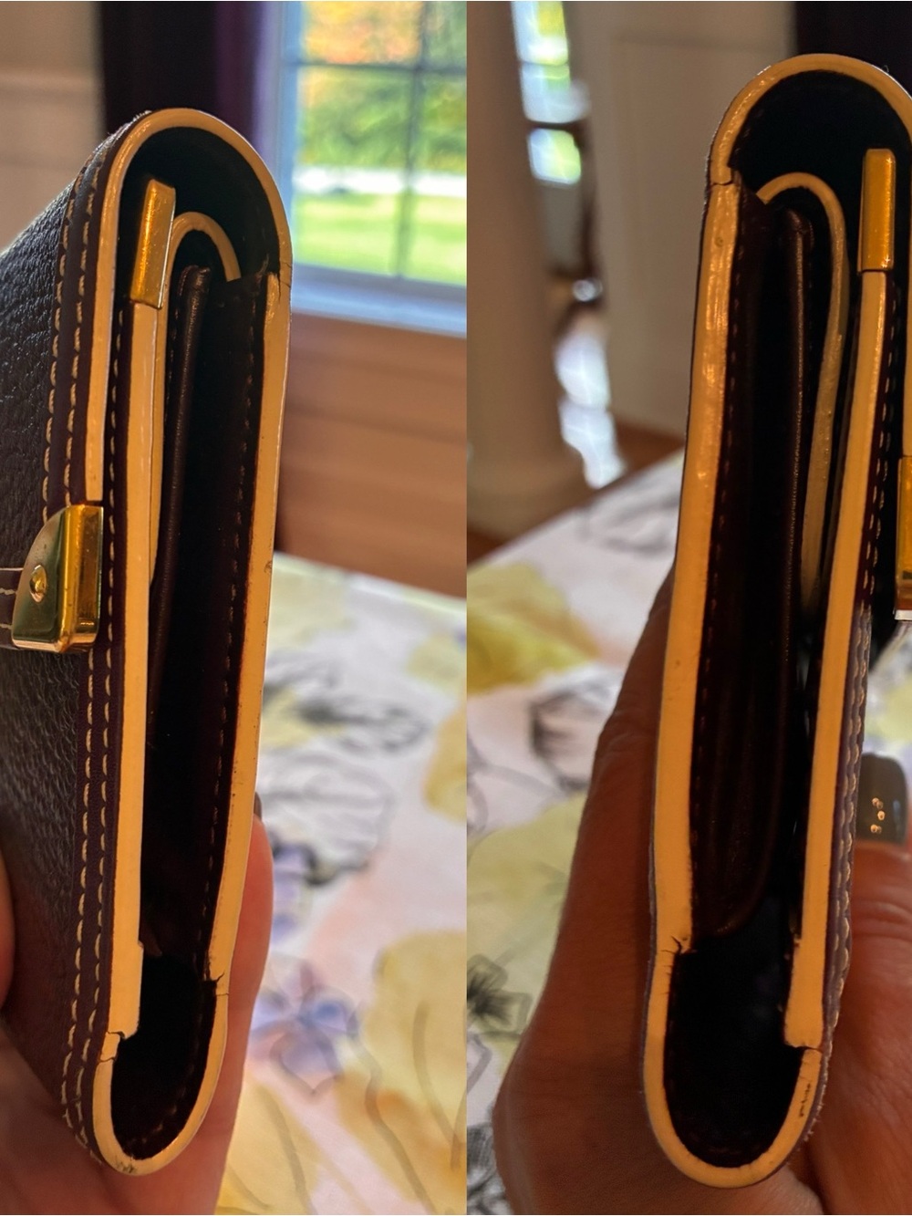 LV in MINT CONDITION - Vintage Louis Vuitton Suhali Porte Tresor Wallet in Prune - Picture 10 of 11